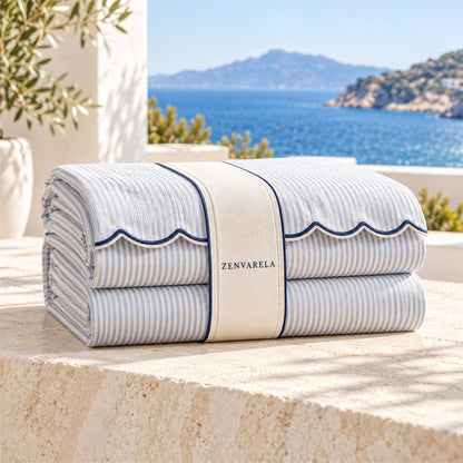Zenvarela Scalloped Edge Bed Cover - main view
