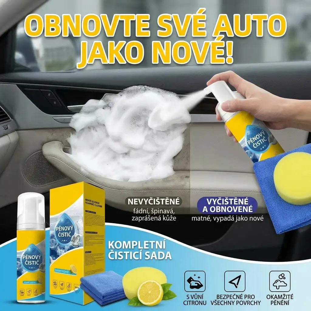 Poslední den: 80% SLEVA 💦 Univerzální pěnový čistič 4 v 1