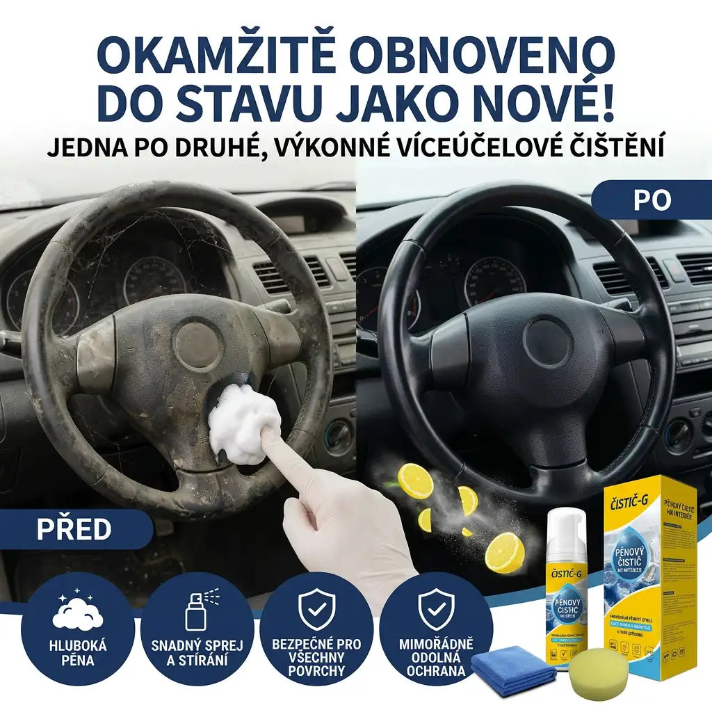 Poslední den: 80% SLEVA 💦 Univerzální pěnový čistič 4 v 1